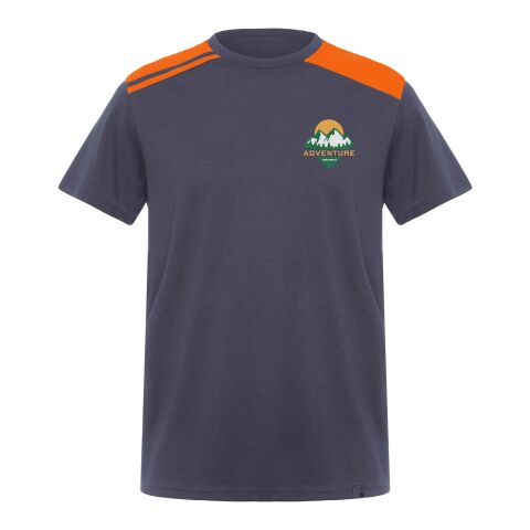 Werbeartikel Expedition Kurzärmeliges T-Shirt für Herren, 160 g/m2 – Lead-orange – L – mit Logo bedruckt