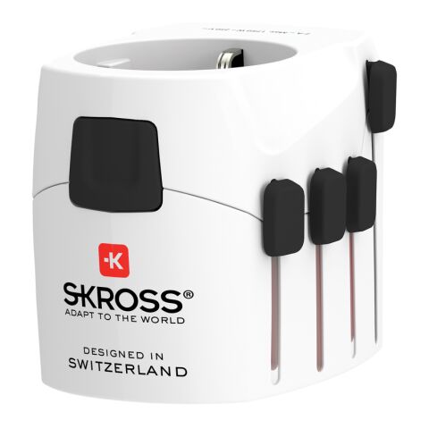 SKROSS Pro 3-Pole World Travel Adapter weiß | ohne Werbeanbringung | Nicht verfügbar | Nicht verfügbar