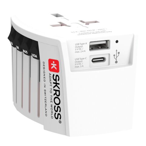 SKROSS MUV USB ( 1 USB-C 1 USB-A) weiß | ohne Werbeanbringung | Nicht verfügbar | Nicht verfügbar