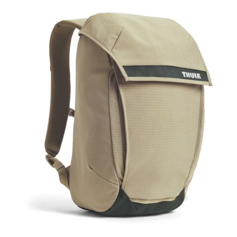 Mitarbeitergeschenk Rucksack Thule Paramount – beige – mit Logo bedruckt 20l komfortabler Backpack für das tägliche Pendeln zur Arbeit