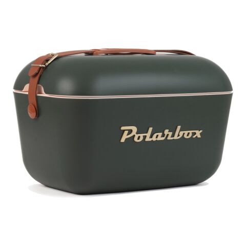 Werbeartikel Polarbox Original Large 20L Vintage Kühlbox – grün – mit Logo bedruckt