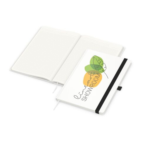 Nachhaltiger Werbeartikel Notizbuch Match-Book RECYCLING Hardcover individuell bedruckt – Schwarz – DIN A4 – mit Logo bedruckt