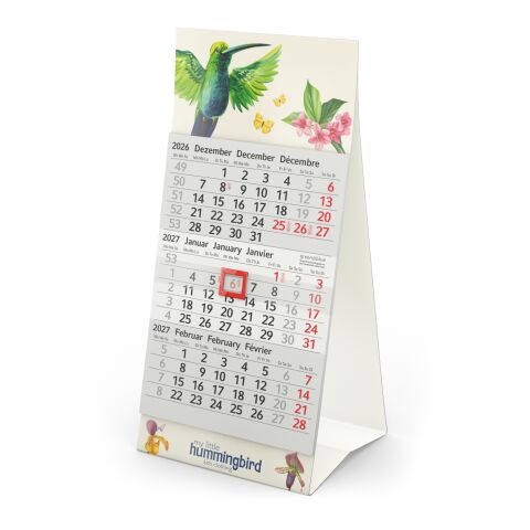 Tischkalender Mini 3 Recycling-Kalendariumspapier Karton-Dachaufsteller Hellgrau | 95 × 198 mm | Nicht verfügbar | Nicht verfügbar | Nicht verfügbar