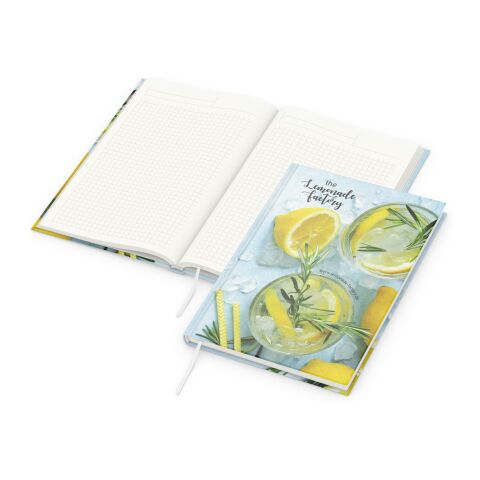 Notizbuch Note-Book RECYCLING Ecken spitz Papier-Hardcover individuell bedruckt