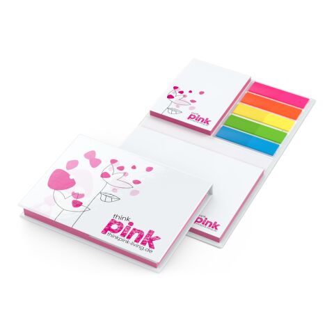 Werbeartikel Haftnotiz-Set Budapest 50/50 Haftzettel bedruckt Farbschnitt individuell – 105 × 78 mm – mit Logo bedruckt