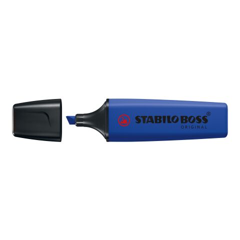 Werbeartikel STABILO BOSS ORIGINAL NatureCOLORS Leuchtmarkierer – blau – mit Logo bedruckt