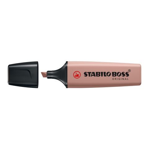 Werbeartikel STABILO BOSS ORIGINAL NatureCOLORS Leuchtmarkierer – braun – mit Logo bedruckt