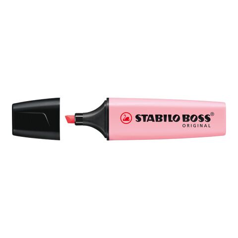 Werbeartikel STABILO BOSS ORIGINAL Pastel Leuchtmarkierer – rosa – mit Logo bedruckt