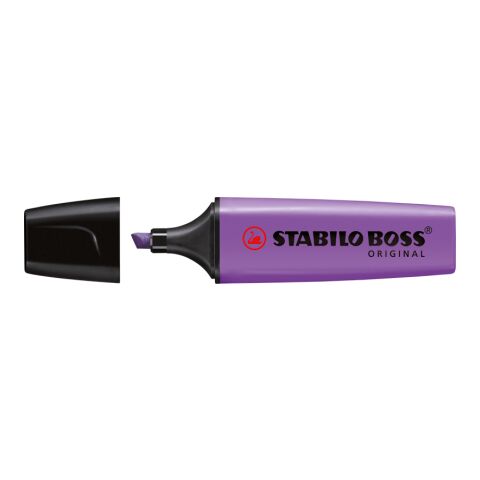Werbeartikel STABILO BOSS ORIGINAL Leuchtmarkierer – violett – mit Logo bedruckt