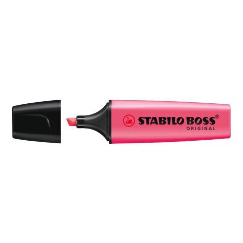 Werbeartikel STABILO BOSS ORIGINAL Leuchtmarkierer – pink – mit Logo bedruckt
