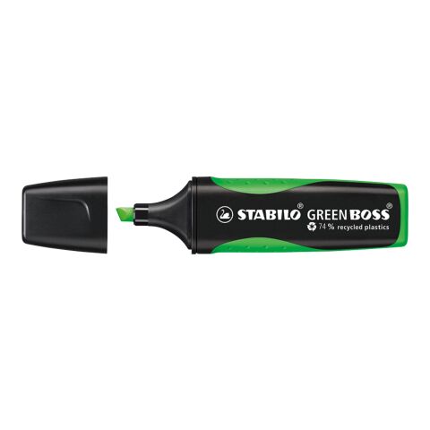 Werbeartikel STABILO GREEN BOSS Leuchtmarkierer – grün – mit Logo bedruckt
