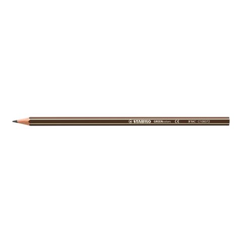 Werbeartikel STABILO GREENcolors Farbstift – dunkelbraun – mit Logo bedruckt