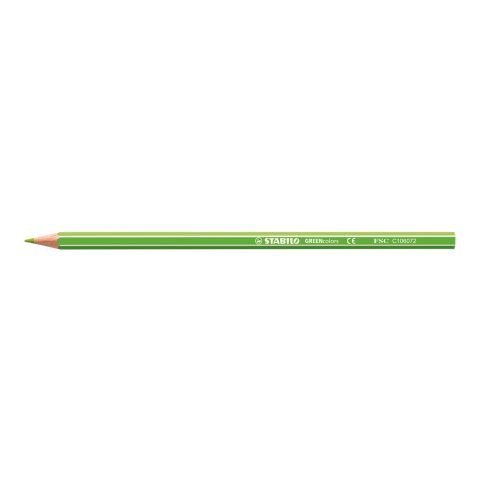 Werbeartikel STABILO GREENcolors Farbstift – neongelb – mit Logo bedruckt