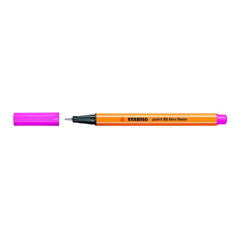 Werbeartikel STABILO point 88 Mini Fineliner – neonpink – mit Logo bedruckt