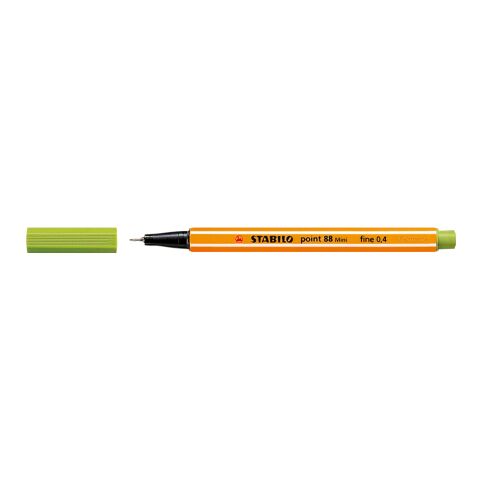Werbeartikel STABILO point 88 Mini Fineliner – limone – mit Logo bedruckt