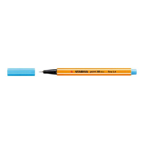 Werbeartikel STABILO point 88 Mini Fineliner – hellblau – mit Logo bedruckt