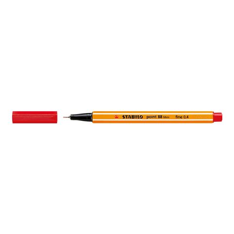 Werbeartikel STABILO point 88 Mini Fineliner – rot – mit Logo bedruckt