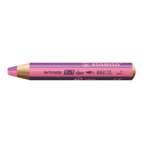 STABILO woody duo Farbstift pink/rot | ohne Werbeanbringung