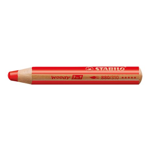 STABILO woody 3 in 1 Farbstift dunkelrot | ohne Werbeanbringung