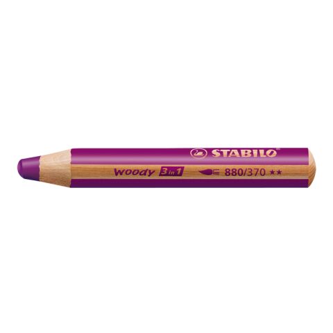 STABILO woody 3 in 1 Farbstift violett | ohne Werbeanbringung
