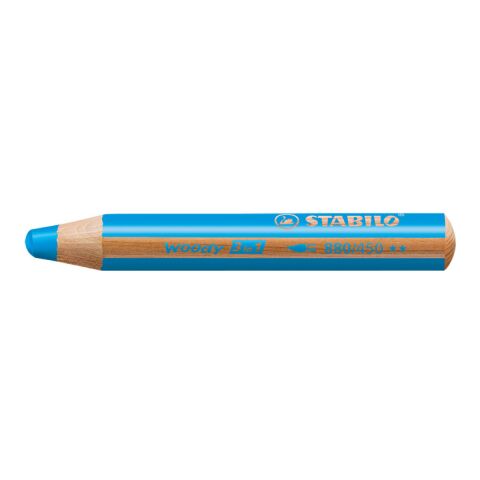 STABILO woody 3 in 1 Farbstift neonblau | ohne Werbeanbringung