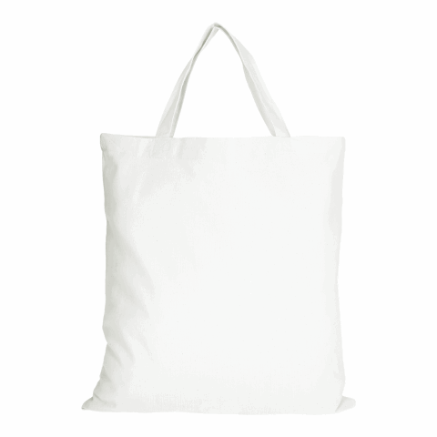 Werbeartikel TEXXILLA Baumwolltasche CLASSIC mit zwei kurzen Henkeln, ca. 140 g/m² – weiß – mit Logo bedruckt