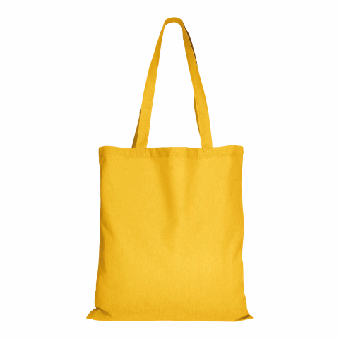 Werbeartikel TEXXILLA Baumwolltasche CLASSIC mit zwei langen Henkeln, 140 g/m² – neongelb – mit Logo bedruckt
