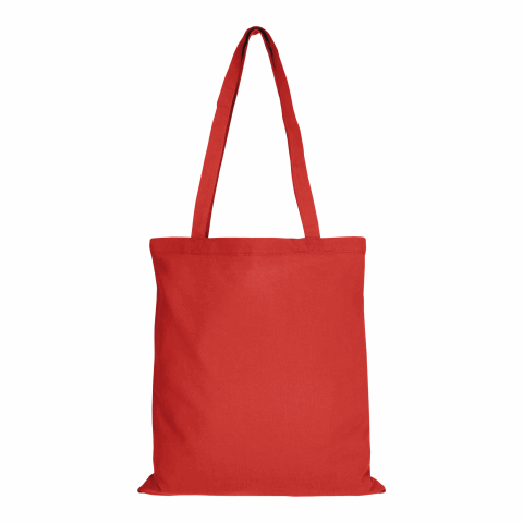 Mitarbeitergeschenk Baumwolltasche TEXXILLA CLASSIC – rot – mit individuellem Logodruck 140 g/m² 70cm Henkel nachhaltiger Jutebeutel für Events