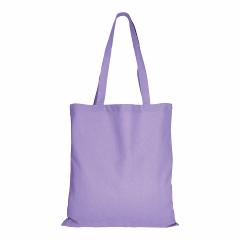 Werbeartikel TEXXILLA Baumwolltasche CLASSIC mit zwei langen Henkeln, 140 g/m² – violett – mit Logo bedruckt