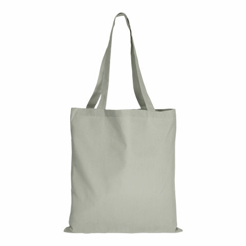 Werbeartikel TEXXILLA Baumwolltasche CLASSIC mit zwei langen Henkeln, 140 g/m² – grau – mit Logo bedruckt
