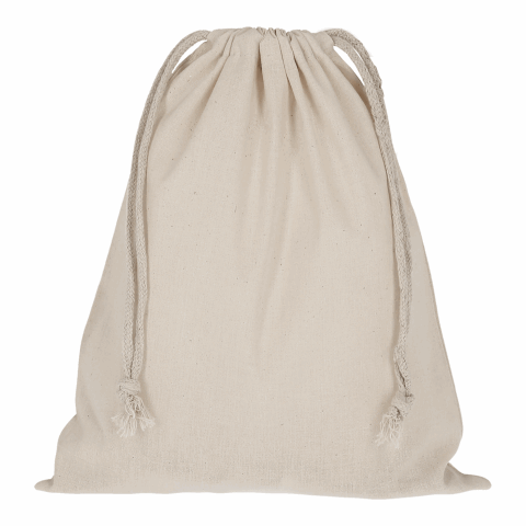 TEXXILLA Zuziehbeutel aus Baumwolle, 25 x 30 cm, ca. 140 g/m² beige | ohne Werbeanbringung | ohne Werbeanbringung