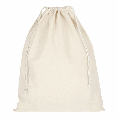 Werbeartikel TEXXILLA Zuziehbeutel aus Baumwolle, 40 x 50 cm, ca. 140 g/m² – beige