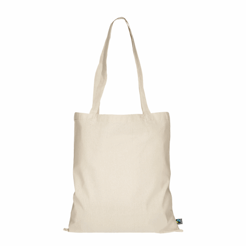 Firmengeschenk Baumwolltasche TEXXILLA – beige – mit Logodruck 140g/m² 38x42cm nachhaltiger Baumwollshopper für Messen