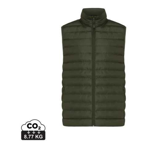 Werbeartikel IQONIQ Meru Herren Bodywarmer aus recyceltem Polyester – grün – XXL – mit Logo bedruckt