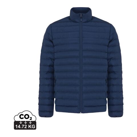 Werbeartikel IQONIQ Maiko Herren Steppjacke aus recyceltem Polyester – navy blau – XXXL – mit Logo bedruckt