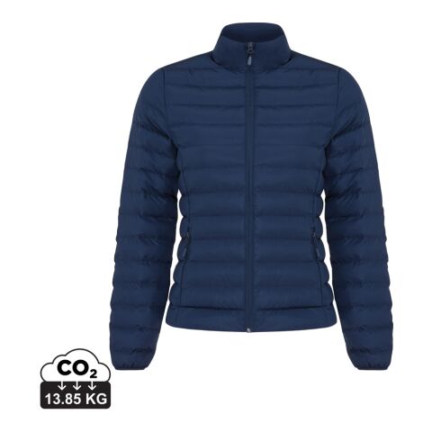 Werbeartikel IQONIQ Maiko Damen Steppjacke aus recyceltem Polyester – navy blau – XXS – mit Logo bedruckt