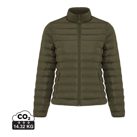 Werbeartikel IQONIQ Maiko Damen Steppjacke aus recyceltem Polyester – grün – XS – mit Logo bedruckt