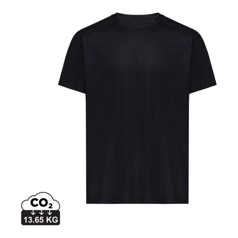 Werbeartikel IQONIQ Tikal Sport Quick-Dry T-Shirt aus rec. Polyester – schwarz – XXS – mit Logo bedruckt