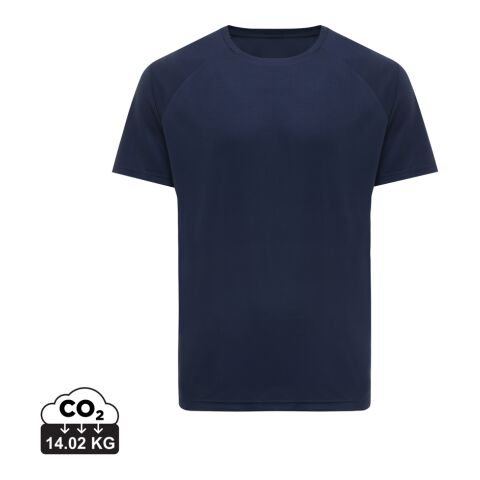 Werbeartikel IQONIQ Tikal Sport Quick-Dry T-Shirt aus rec. Polyester – navy blau – M – mit Logo bedruckt