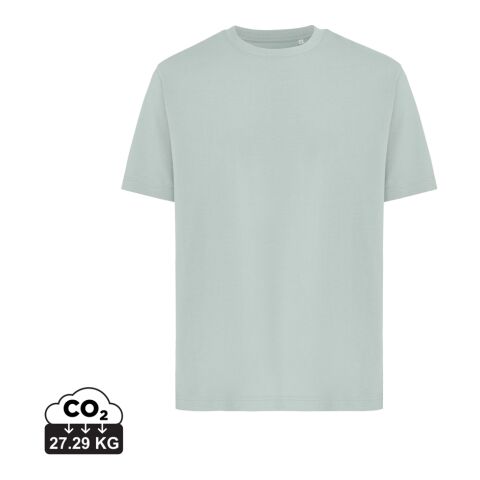 Werbeartikel IQONIQ Nikko Heavyweight T-Shirt aus recycelter Baumwolle | Iceberg green | mit Logo bedrucken