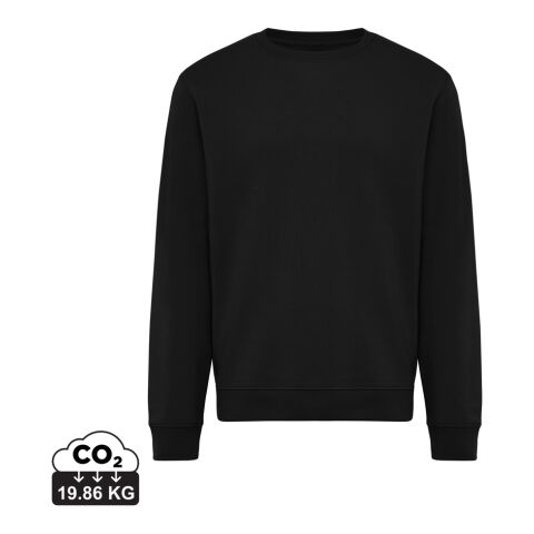 IQONIQ Torla Rundhals-Pullover aus recycelter Baumwolle schwarz | 5XL