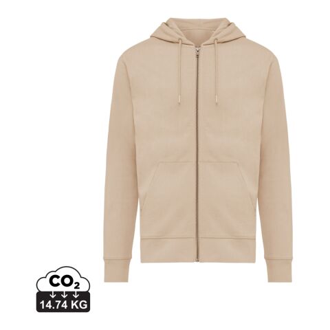Iqoniq Abisko Zip-Kapuzenpullover aus recycelter Baumwolle Wüste | XL | ohne Werbeanbringung | Nicht verfügbar | Nicht verfügbar | Nicht verfügbar
