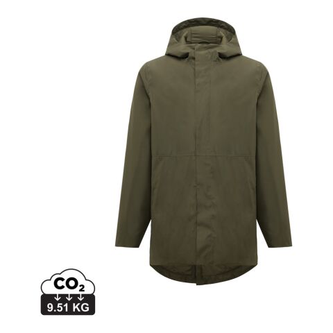 Werbeartikel IQONIQ Thelon Parka aus recyceltem Polyester – grün – XL – mit Logo bedruckt