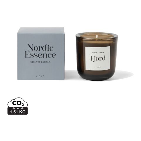 Nordic Essence Duftkerze klein blau-dunkelbraun | ohne Werbeanbringung
