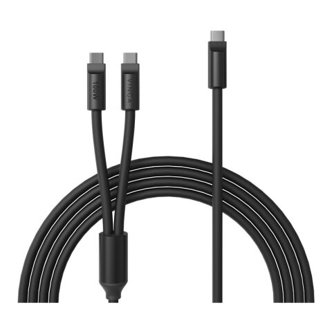 VINGA Baltimore Silikon-Multiladekabel, Type-C to 2x Type-C