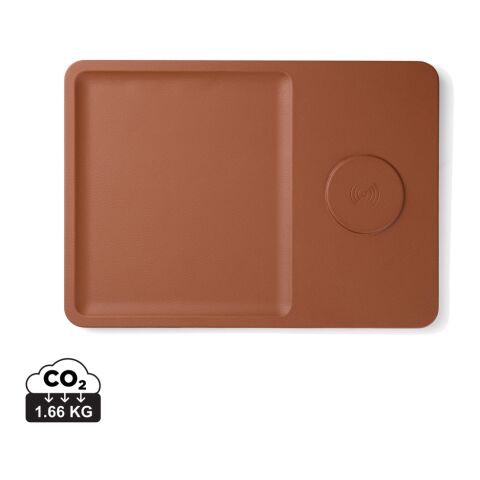 VINGA Timo RCS Desk-Charger und Ablage braun | ohne Werbeanbringung | Nicht verfügbar | Nicht verfügbar