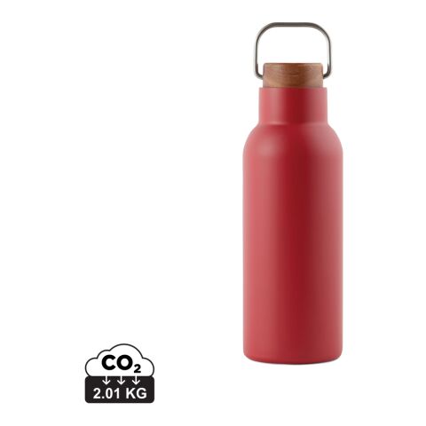 Firmengeschenk Trinkflasche VINGA Ciro – rot – mit Lasergravur 580ml 76% recycelter Edelstahl RCS-zertifiziert nachhaltige Mehrwegflasche