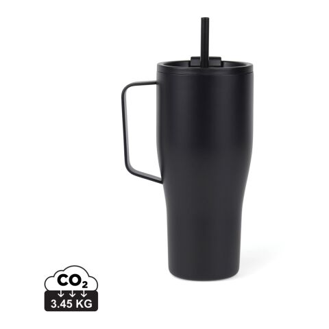 Kundengeschenk Thermobecher VINGA Eos Voyager – schwarz – mit Logodruck 800 ml nachhaltiger Edelstahl für das Mitarbeiter-Onboarding