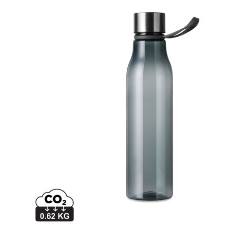 Werbeartikel VINGA Lean 800 ml Wasserflasche RCS-zertifiziert recyceltes PET BPA-frei mit Trageschlaufe & Griff – grau – mit Logo bedruckt