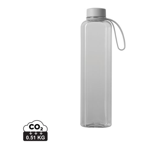 Werbeartikel VINGA Trinkflasche 550 ml RCS recyceltes PET schlankes Design mit Griff BPA-frei – weiß – mit Logo bedruckt